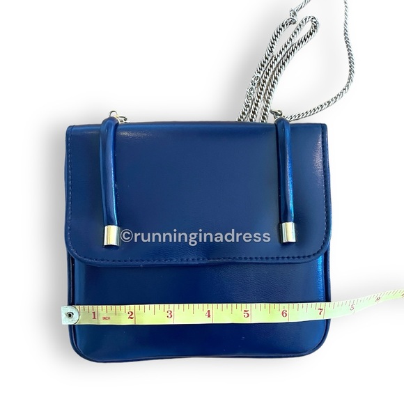 Vintage 1950s Walborg Vinyl Patent Leather Purse In Blue - Picture 8 of 14